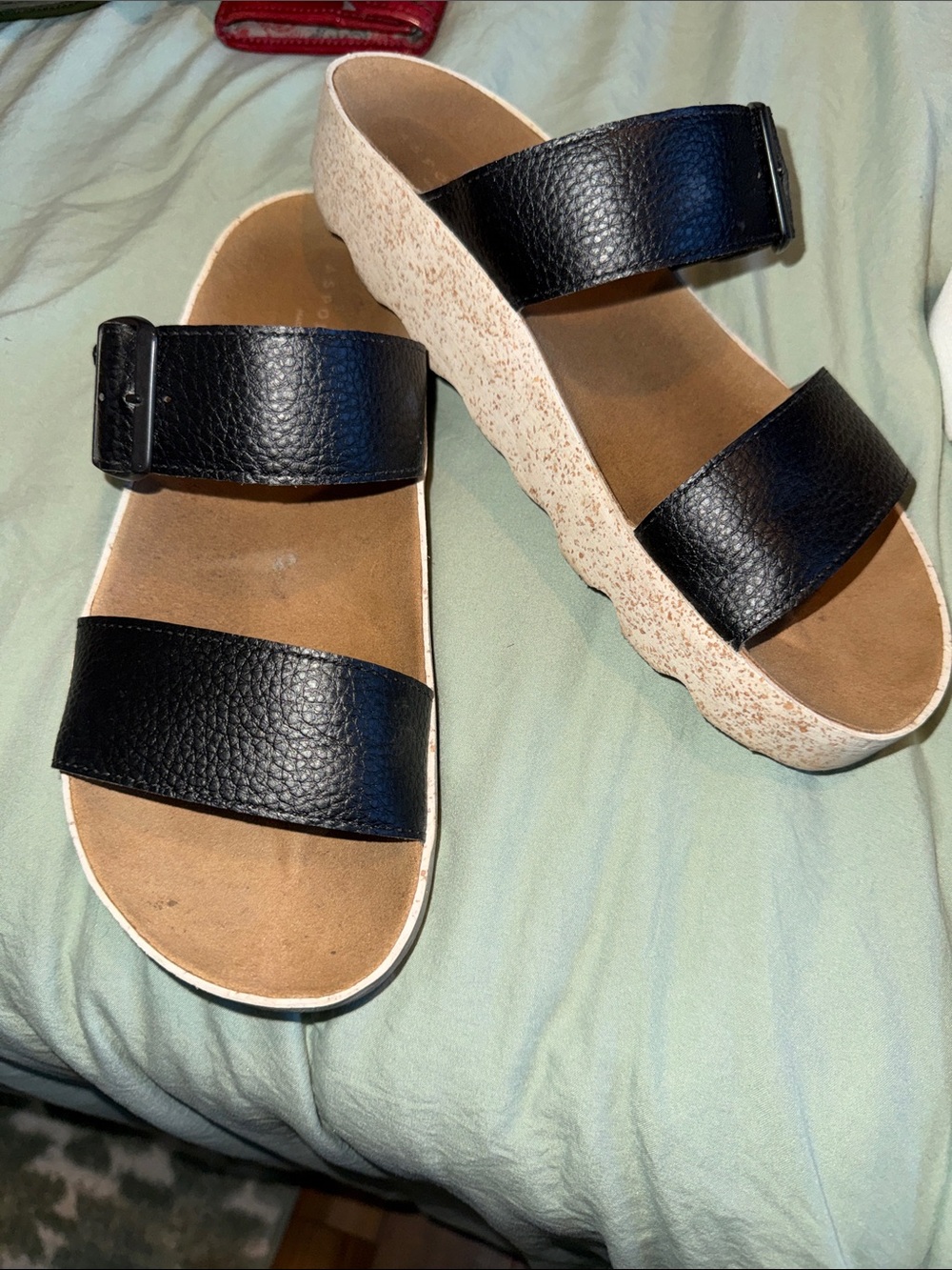 Asportuguese’s Black Double-Strap Slide Sandals